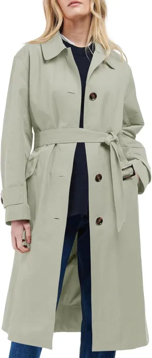 Tankaneo Womens Trench Coats Single Breasted Long Windproof Overcoat with Pockets and Belt