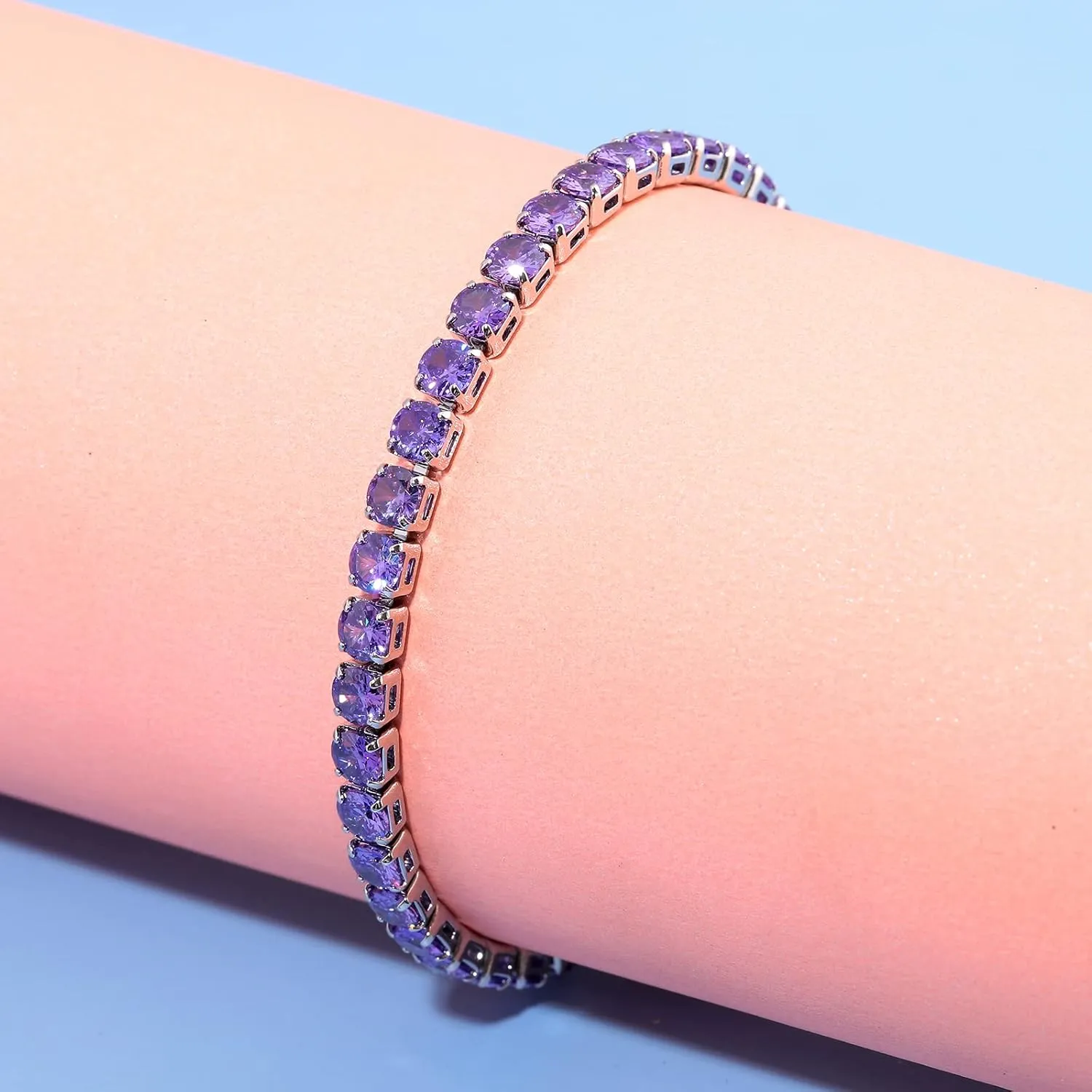 Tennis Bracelets for Women Men Adjustable Charm Link Bracelet 14K Gold Plated Dainty Multicolor Cubic Zircon Bracelets for Teen Girls Crystal Friendship Bracelets Jewelry