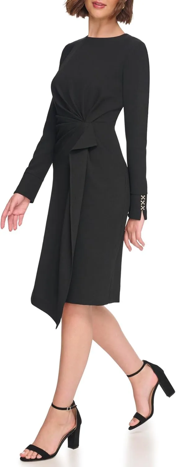 Tommy Hilfiger Women's Scuba Crepe Structured Long Sleeve