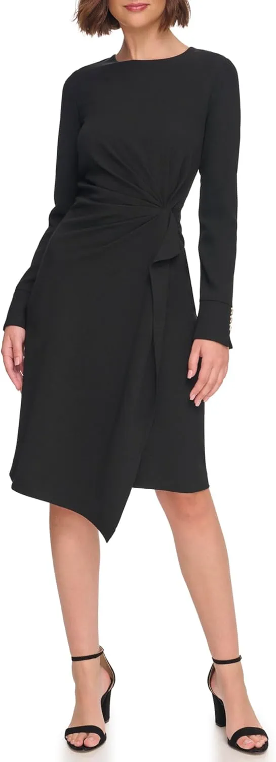 Tommy Hilfiger Women's Scuba Crepe Structured Long Sleeve