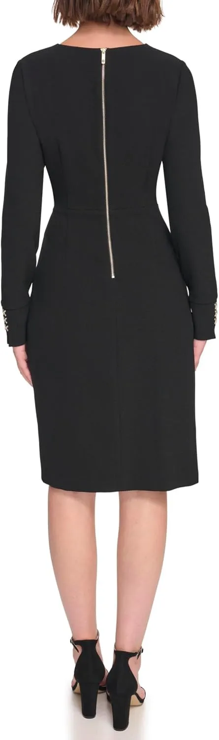 Tommy Hilfiger Women's Scuba Crepe Structured Long Sleeve