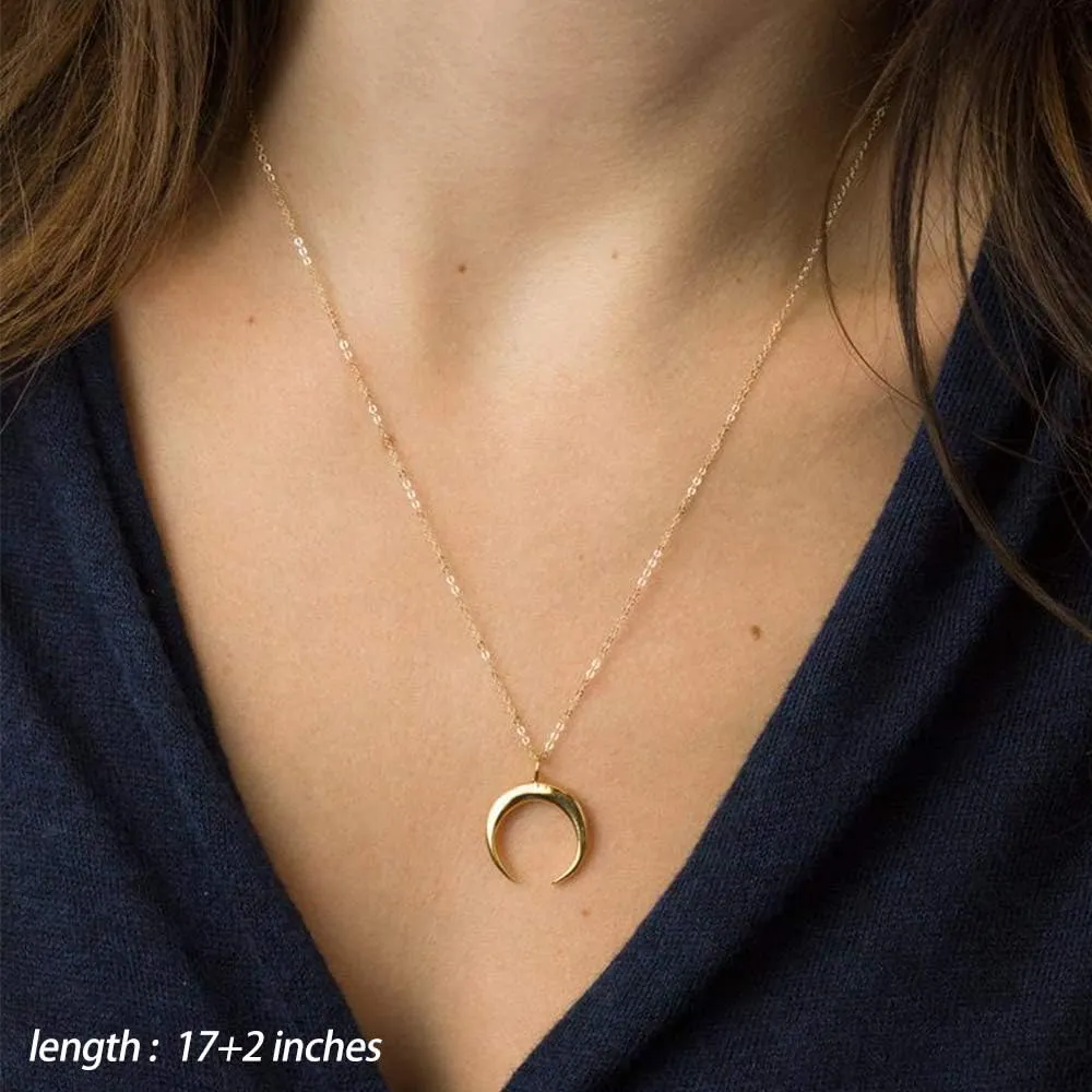Turandoss Gold Layered Necklaces for Women - 14K Gold Plated Handmade Multilayer Bar Pearls Coin Disc Moon Butterfly Medallion Adjustable Dainty Layered Choker Necklaces for Women Jewelry