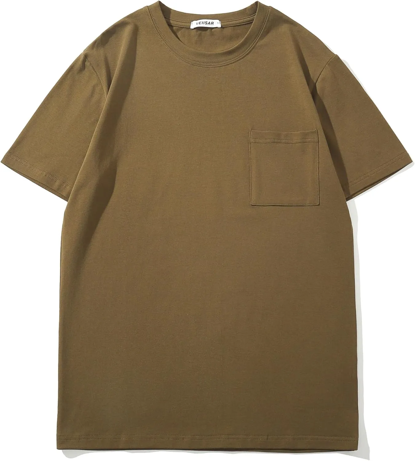 VEIISAR Mens T Shirt - Short Sleeve Crew Neck Soft Fitted Elastic Tees Fresh Classic Tshirts Color 20 