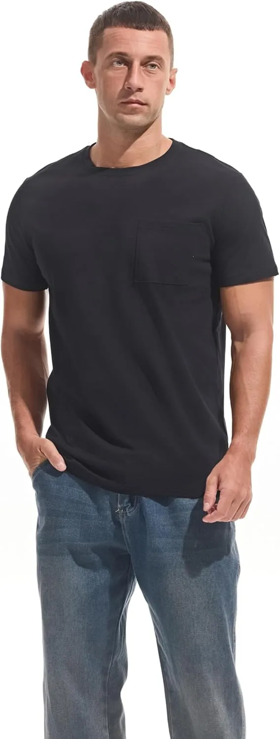 VEIISAR Mens T Shirt - Short Sleeve Crew Neck Soft Fitted Elastic Tees Fresh Classic Tshirts Color 20 