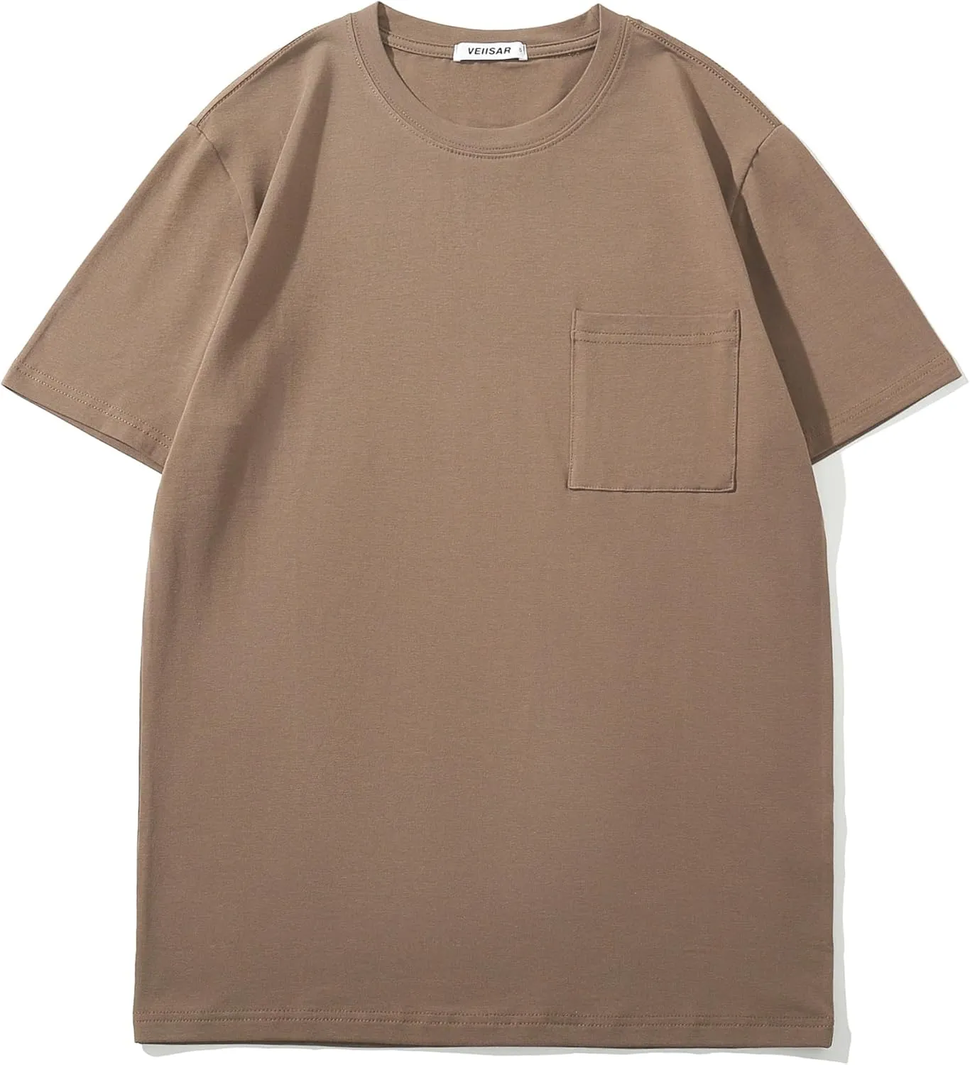 VEIISAR Mens T Shirt - Short Sleeve Crew Neck Soft Fitted Elastic Tees Fresh Classic Tshirts Color 20 