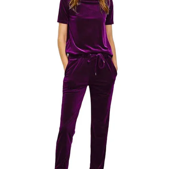 Velvet Custom Pajamas Set Night Suit-طقم بيجامات مخملي