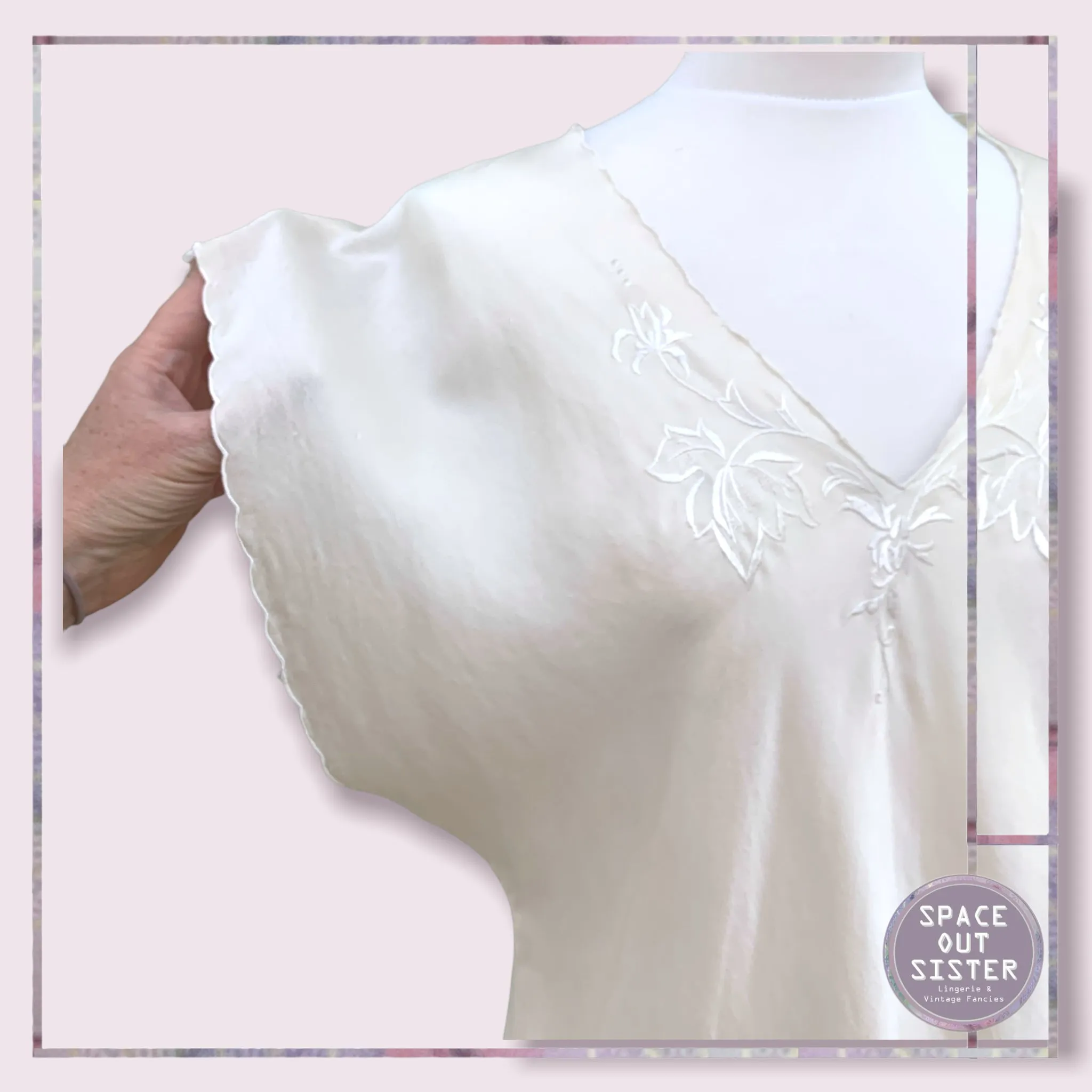 Vintage Silk Ivory Chemise