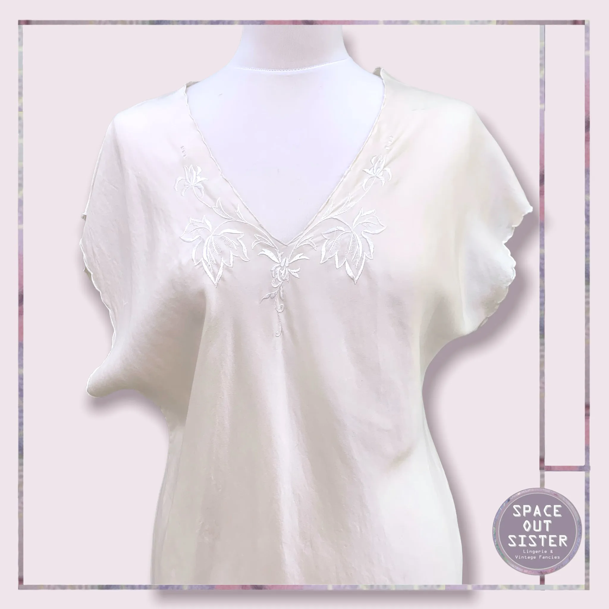 Vintage Silk Ivory Chemise