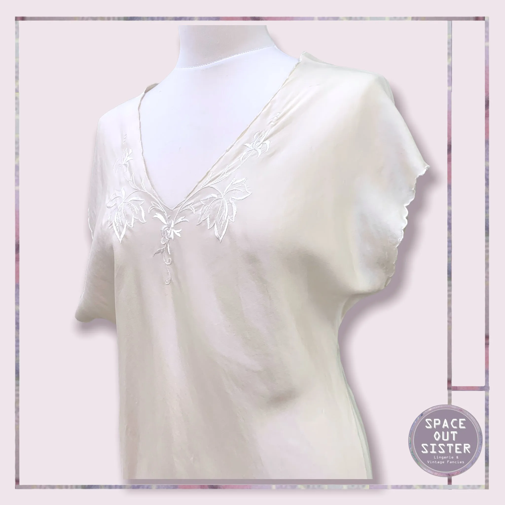 Vintage Silk Ivory Chemise