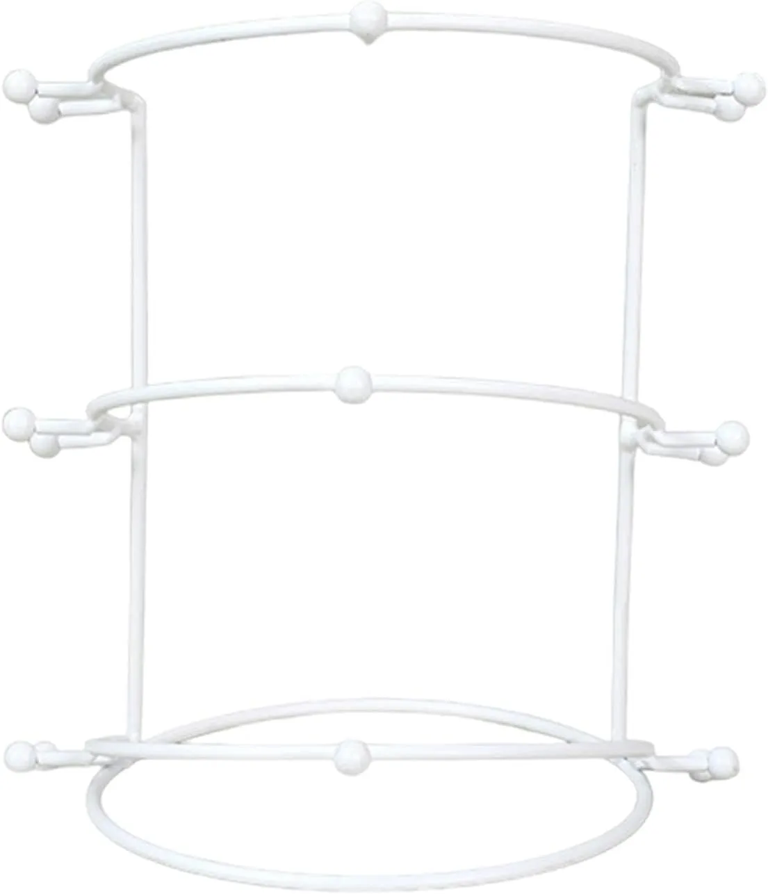 Wedding Tiara Support Stand Bridal Headband Display Rack Metal Jewelry Princess Holder for Girl Room Wedding Showcases, White 3 Tier