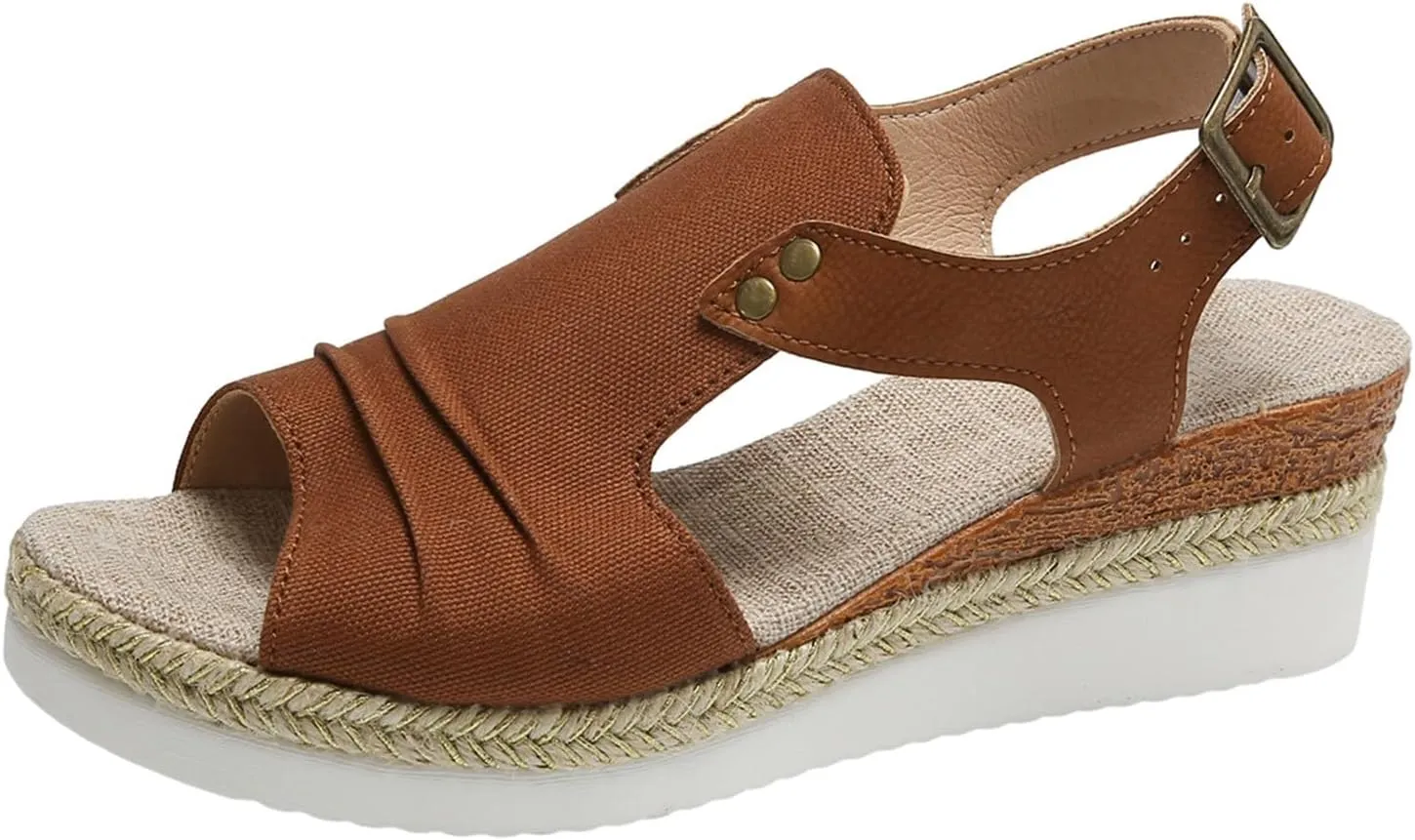 Wedge Sandals for Women, Women Open Toe Ankle Strap Wedge Heels Sandals Dressy Summer Casual Orthopedic Platform Sandals