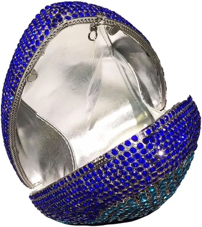 Women Fancy Shark Rhinestone Evening Bag Glistening Crystal Handbag Fashion Clutch Purse for Cocktail Party Night Out
