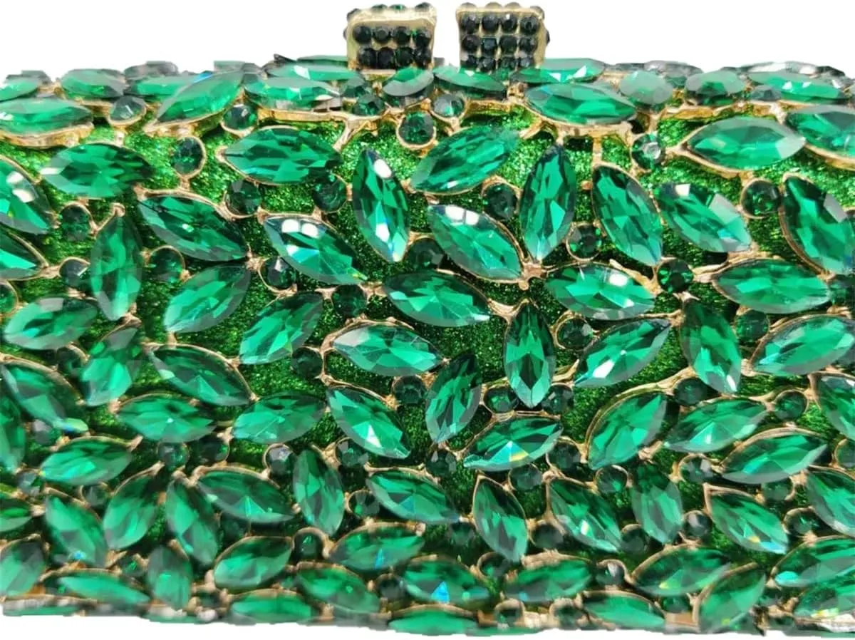 Women Glitter Clutch Purse Crystal Diamond Evening Bag Sparkling Shoulder Bag for Wedding Cocktail Party Prom