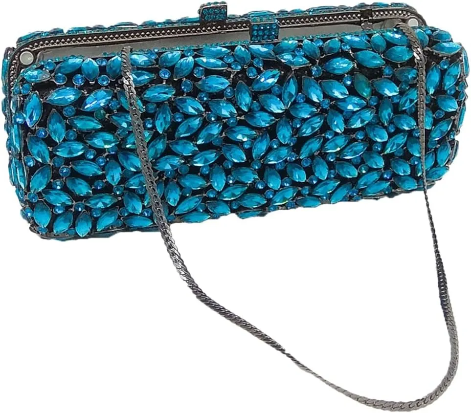 Women Glitter Clutch Purse Crystal Diamond Evening Bag Sparkling Shoulder Bag for Wedding Cocktail Party Prom