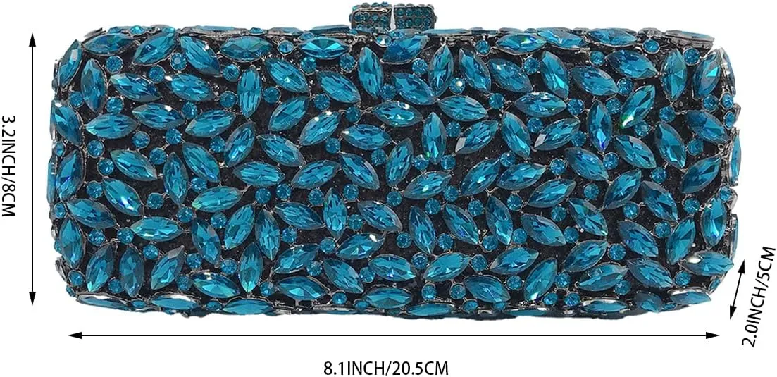 Women Glitter Clutch Purse Crystal Diamond Evening Bag Sparkling Shoulder Bag for Wedding Cocktail Party Prom