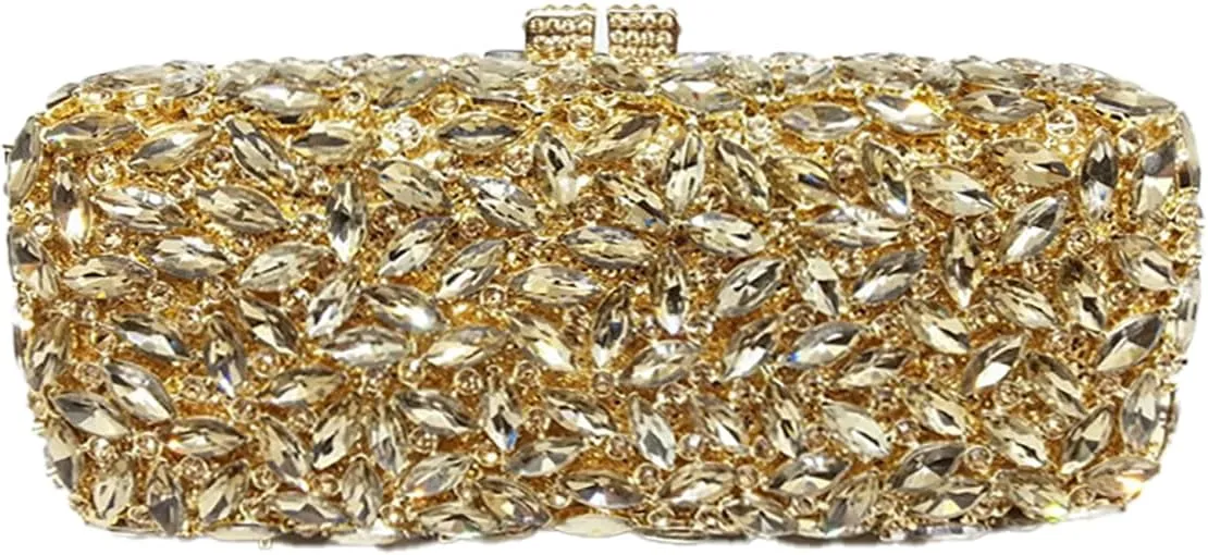 Women Glitter Clutch Purse Crystal Diamond Evening Bag Sparkling Shoulder Bag for Wedding Cocktail Party Prom