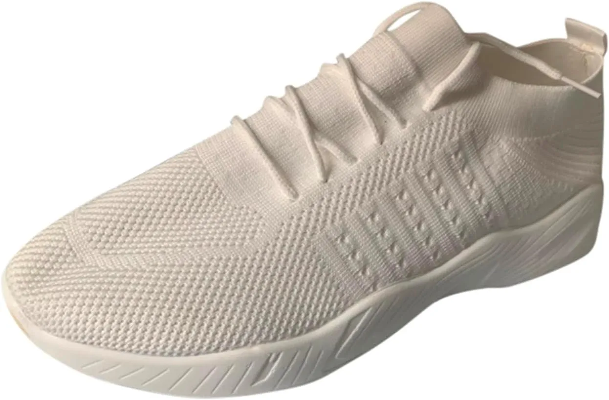 Women Mesh Sneakers Lace Up Slip on Running Shoes Non Slip Breathable Walking Shoes Orthopedic Casual Sneakers with Arch Support