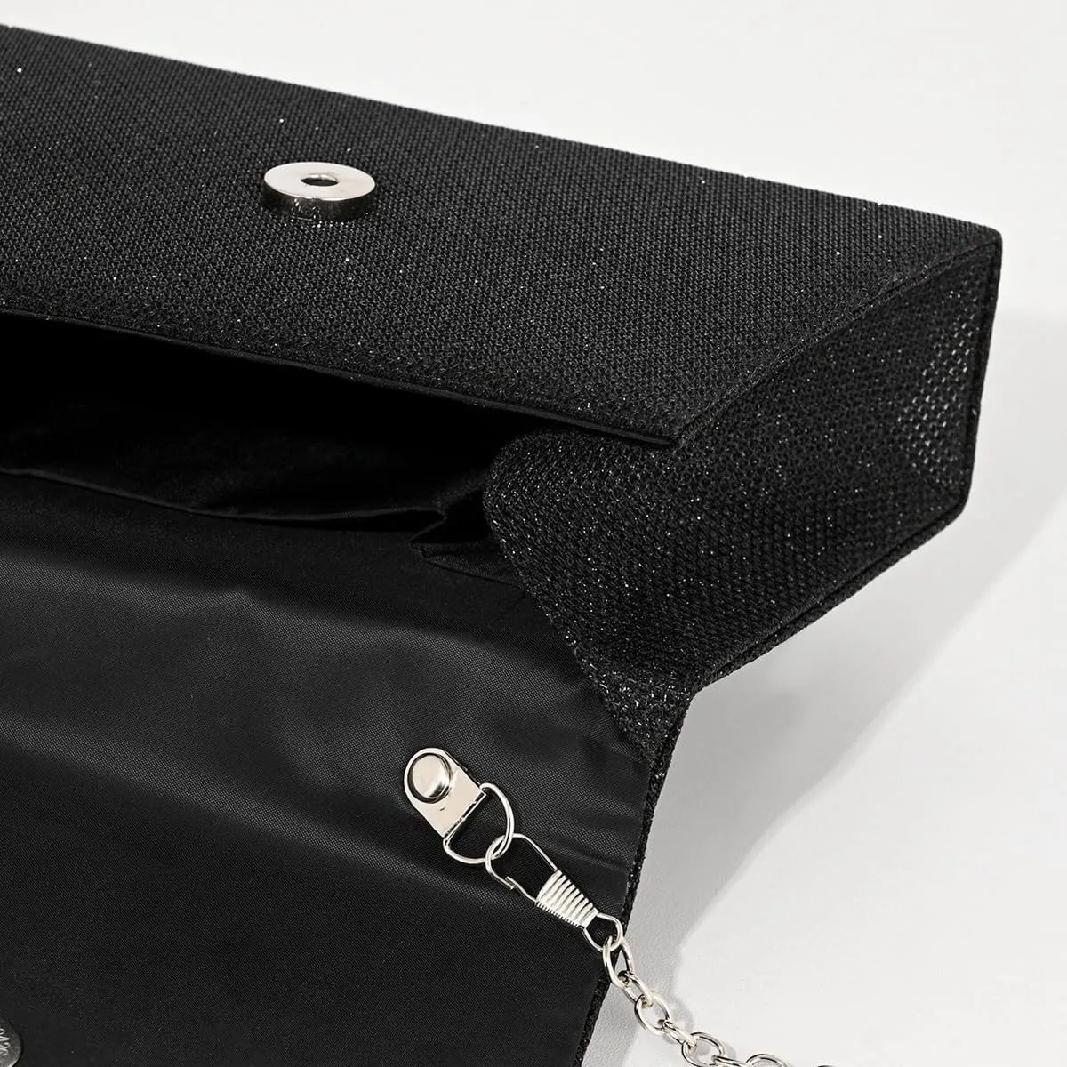 Women Shinny Bow Evening Bag Sparkly Rhinestone Handle Bag Detachable Metal Chain Clutch Purse for Wedding Cocktail