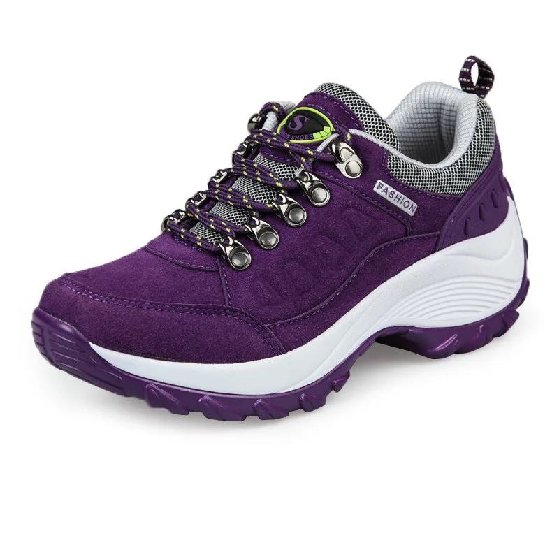 Women Suede Walking Slip Resistant Casual Comfortable Shoes