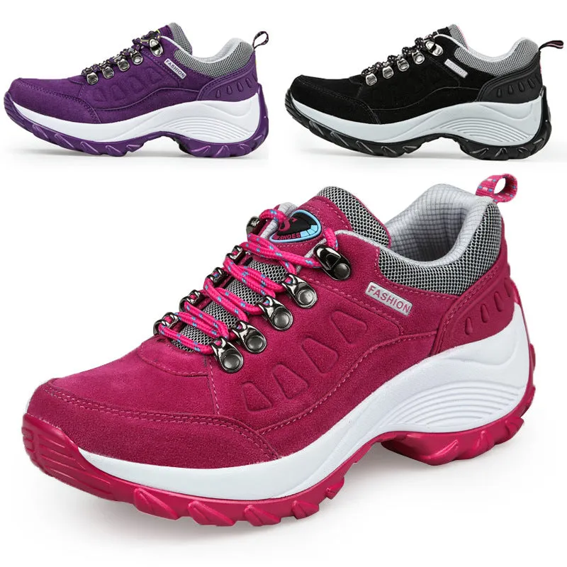 Women Suede Walking Slip Resistant Casual Comfortable Shoes