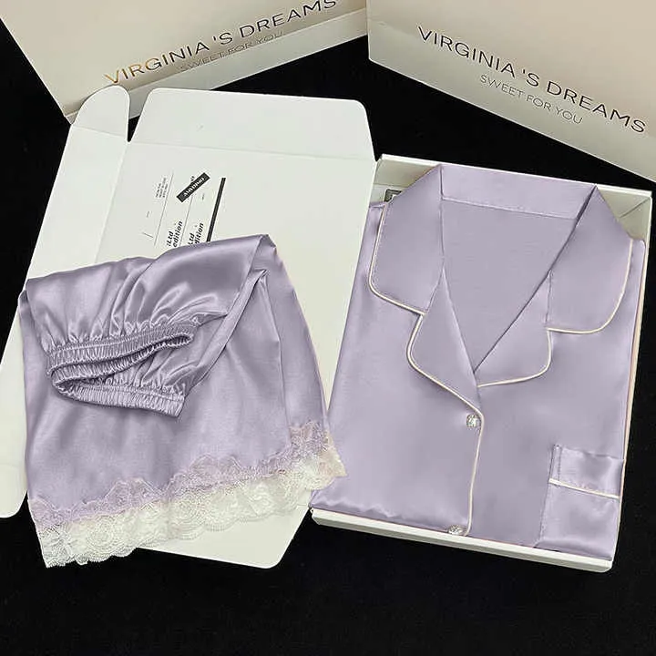 Women's and Girls' Sleepwear Women's 2-Piece Satin Pajamas Set Soft Sleepwear for Womenملابس نوم للسيدات والفتيات ملابس نوم نسائية من قطعتين بيجامة من الساتان مجموعة ملابس نوم ناعمة للنساء