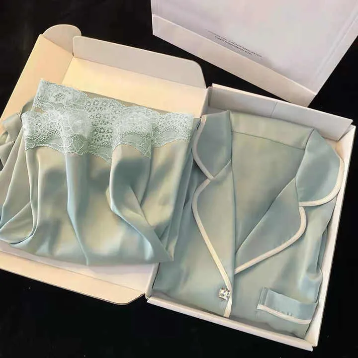 Women's and Girls' Sleepwear Women's 2-Piece Satin Pajamas Set Soft Sleepwear for Womenملابس نوم للسيدات والفتيات ملابس نوم نسائية من قطعتين بيجامة من الساتان مجموعة ملابس نوم ناعمة للنساء
