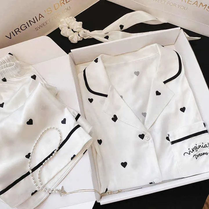 Women's and Girls' Sleepwear Women's 2-Piece Satin Pajamas Set Soft Sleepwear for Womenملابس نوم للسيدات والفتيات ملابس نوم نسائية من قطعتين بيجامة من الساتان مجموعة ملابس نوم ناعمة للنساء