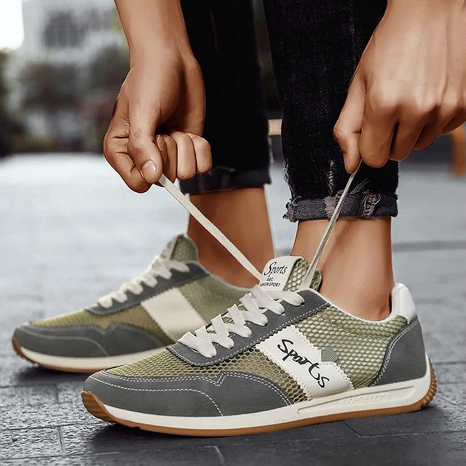 Women's Fashion Sneakers Trendy Lace Up Tennis Shoes Retro Trainers Casual Running Shoes Low Top Walking Sneaker