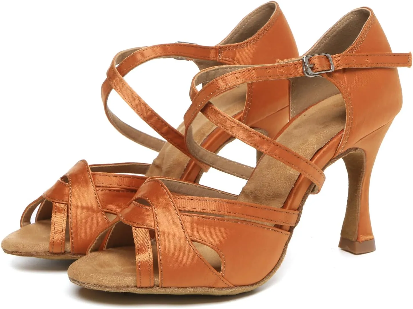 Women's Latin Ballroom Practice Dance Shoes Dance Heels 3 inch,Model L623