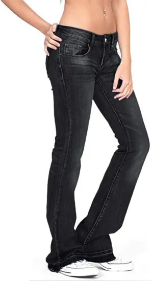 Womens Magic Shaping Bootcut Jeans Premium Stretchy Wide Leg Flared Bell Bottom Denim Pants Work Jeans with Pockets