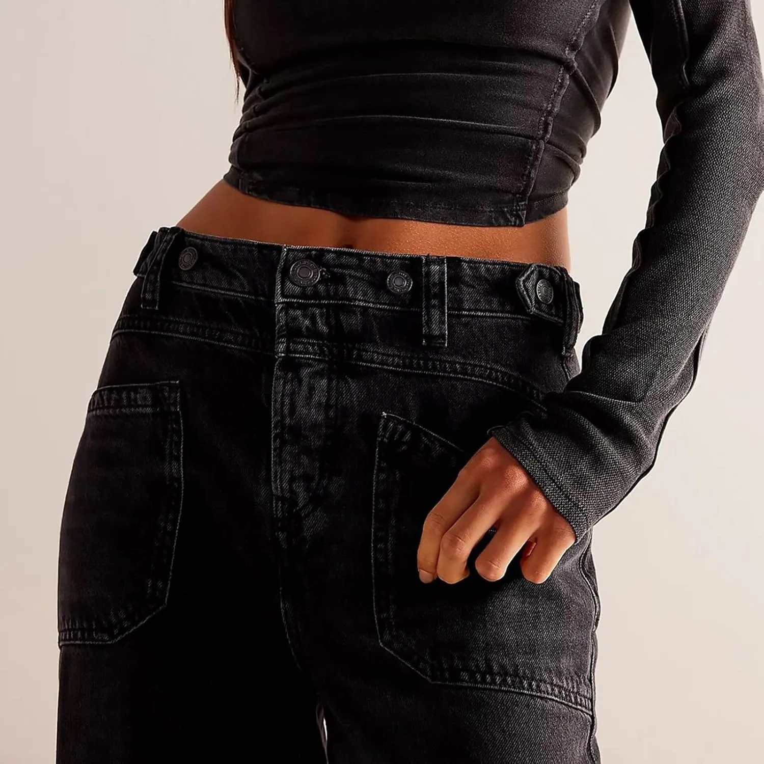 Women's Retro Y2k Jeans High Waisted Straight Leg Baggy Streetwear Denim Pants Trendy 2025 Loose Fit Horseshoe Jeans