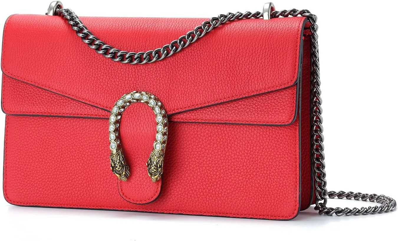 Women's Shoulder Bag,Genuine Leather Bag Tote Handbag,Cute Stylish Crossbody Bags Mini Clutch Purse for Work Shopping Outings