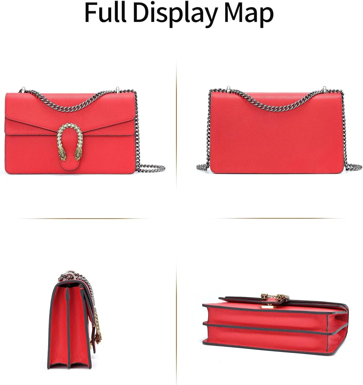 Women's Shoulder Bag,Genuine Leather Bag Tote Handbag,Cute Stylish Crossbody Bags Mini Clutch Purse for Work Shopping Outings