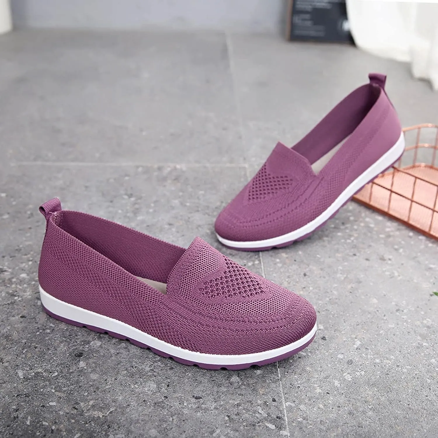 Women's Slip on Sneakers with Arch Support Breathable Walking Shoes Orthopedic Running Shoes 2024 Outdoor Sneakers
