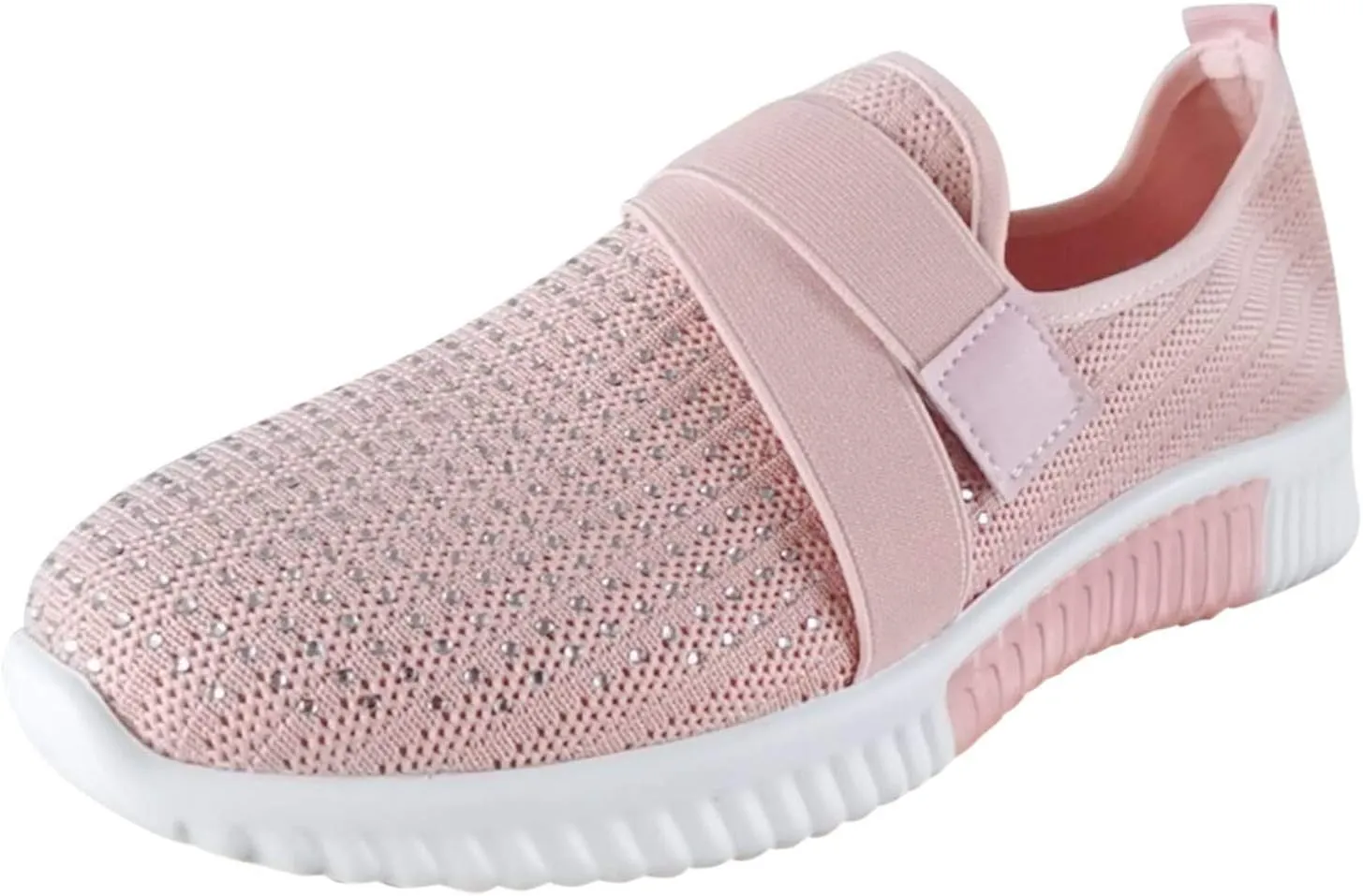 Womens Slip on Walking Shoes Comfort Lightweight Casual Tennis Running Mesh Shoes Gym Sport Arch Support Sneakers