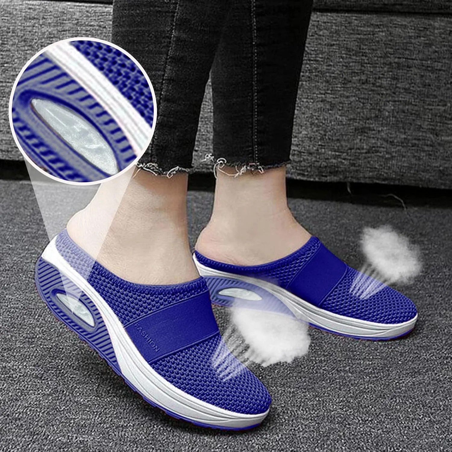 Womens Sneaker Orthopedic Walking Tennis Shoes 2024 Summer Wedge Sandals Lightweight Closed Toe Slides House Slippers