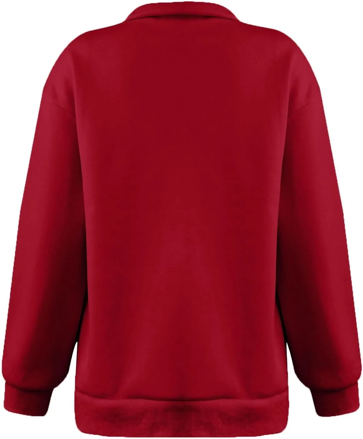 Women'S Sportswear Loose and Comfortable Casual Loose Half Zipper Long Sleeved Sweatshirt