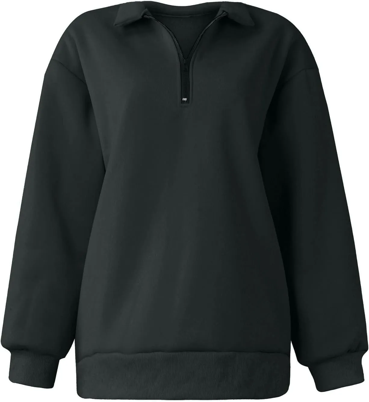 Women'S Sportswear Loose and Comfortable Casual Loose Half Zipper Long Sleeved Sweatshirt
