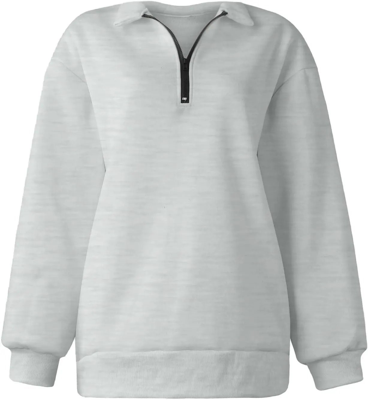 Women'S Sportswear Loose and Comfortable Casual Loose Half Zipper Long Sleeved Sweatshirt