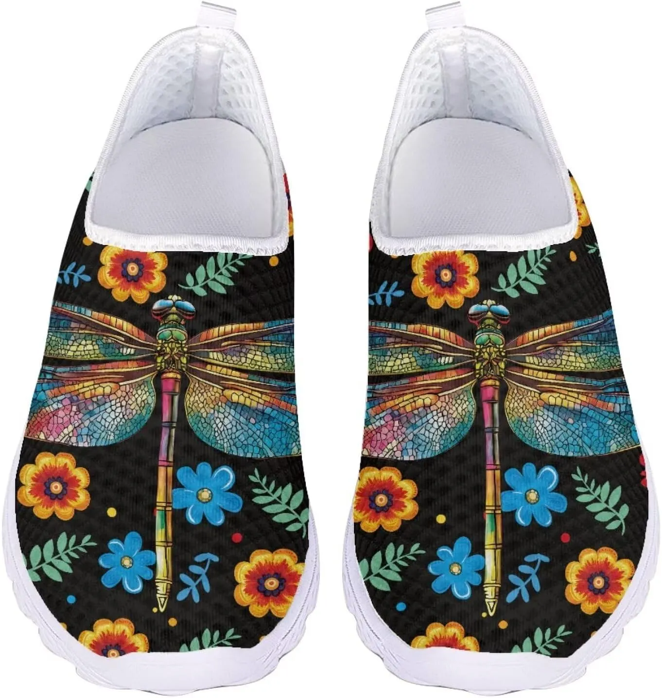 Women's Walking Shoes, Breathable Slip on Tennis Shoes Comfortable Sneakers, Casual Mesh Lightweight Athletic Sneakers