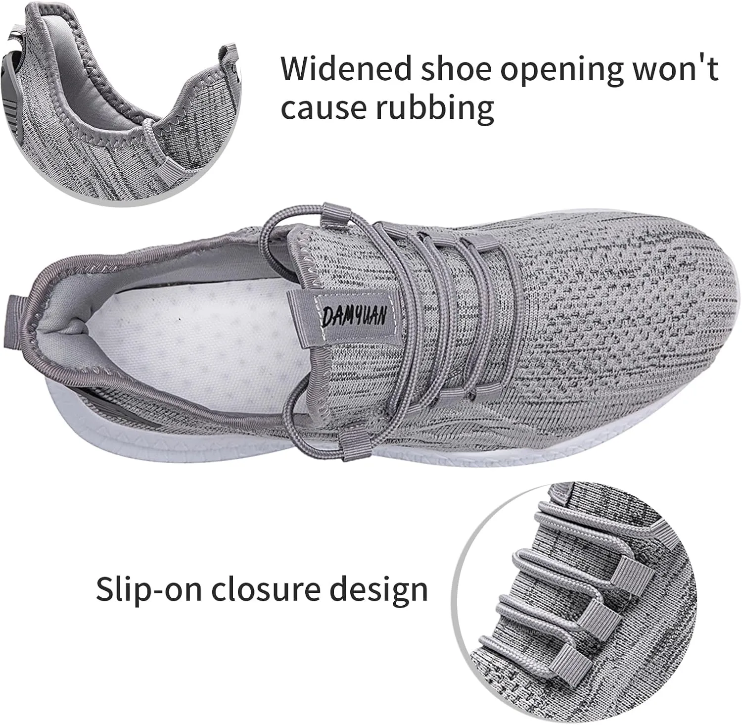 ZGPWZWL Unisex Mens Womens Shoes Running Gym Sneakers Slip on Tennis Non Slip Gym Lightweight Walking Fashion Shoes